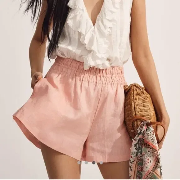 Anthropologie the Somerset Shorts Linen Edition in Pink - Large - Picture 7 of 7
